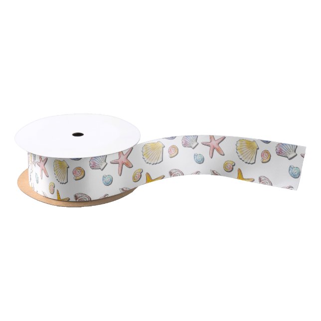 Simple Cute Beach Design  Satin Ribbon (Spool)