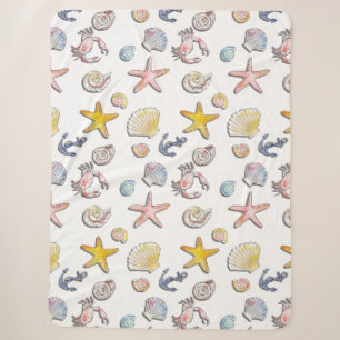 Simple Cute Beach Design  Sherpa Blanket