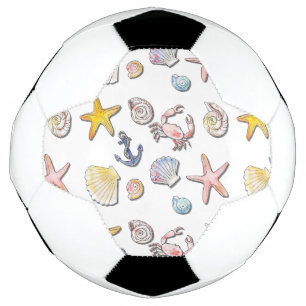 Simple Cute Beach Design Soccer Ball