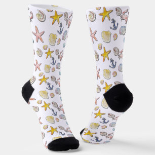 Simple Cute Beach Design Socks