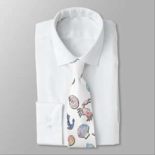 Simple Cute Beach Design Tie