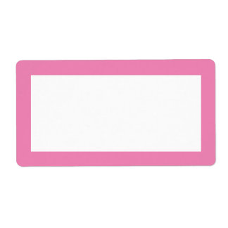Simple Cute Blank Template Label with Pink Boarder