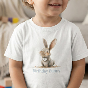 Simple Cute Bunny Birthday Kid's Toddler T-Shirt