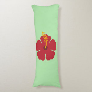 Simple Cute Cartoon Red Hibiscus Flower Body Cushion