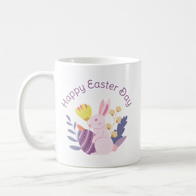 Simple Cute Cheerful Charming Easter Soft Pastel Coffee Mug (Left)
