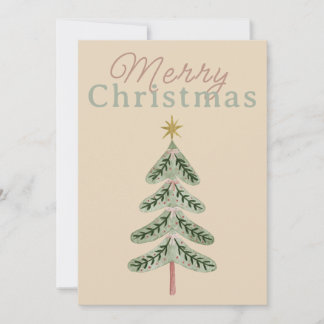 Simple Cute Christmas Blessings Holiday Card