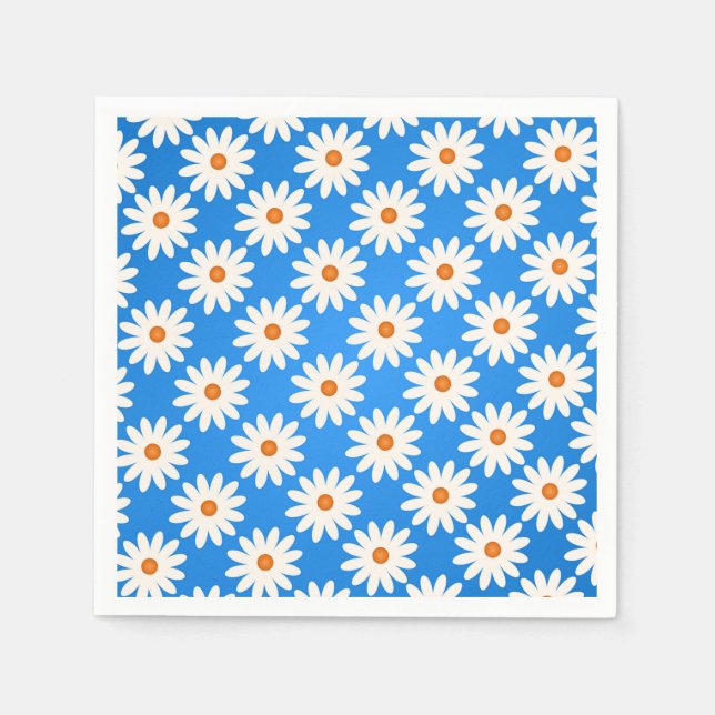 Simple Cute Daisy Floral Napkin (Front)