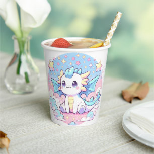 Simple Cute Dragon Baby Shower Paper Cups
