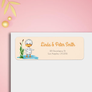 Simple Cute Duck Return Address Label