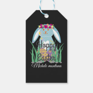 simple cute easter bunny Happy Easter family Gift Tags