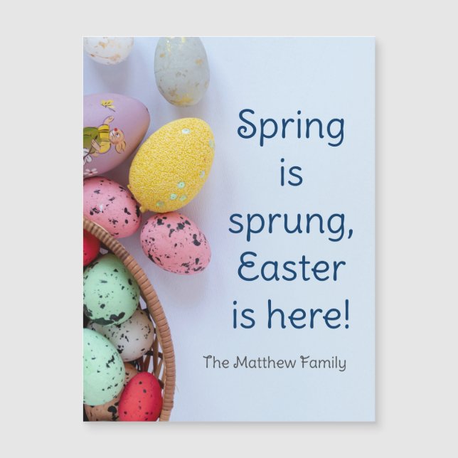 simple cute, Easter is here, Happy Easter family (Front)