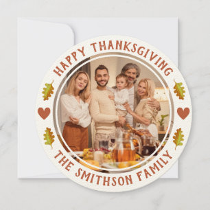 Simple Cute Fall Thanksgiving Family Meetup Party Invitation