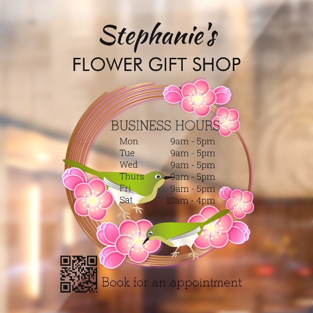 Simple Cute Flower Gift Shop Wiith QR Code (Sheet 2)