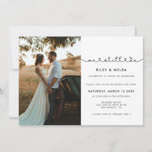 Simple cute font We still do Vow renewal photo Invitation