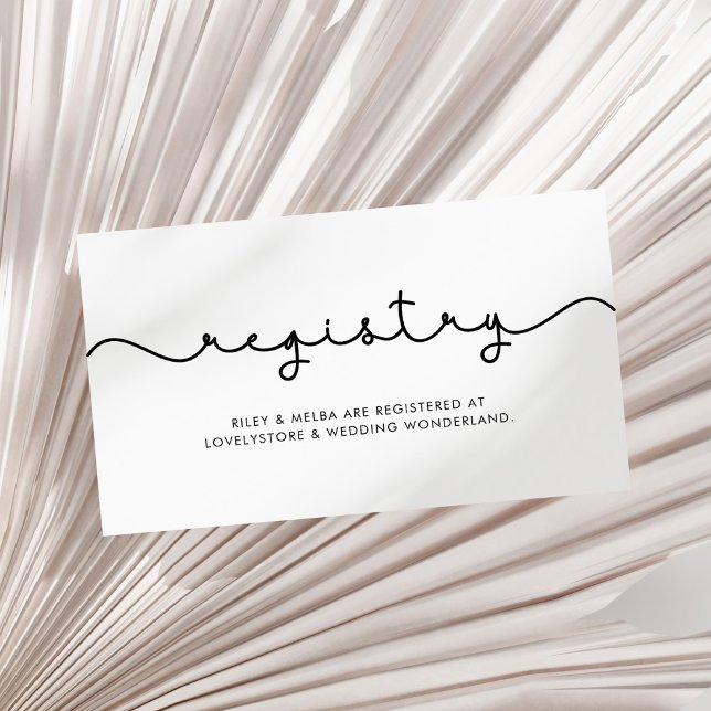 Simple cute font wedding registry card (Creator Uploaded)