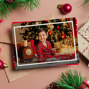 Simple cute frame Christmas photo Holiday Card
