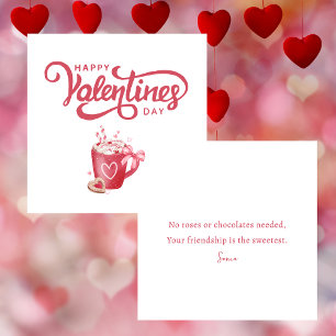 Simple Cute Girly Happy Valentine's Day Card