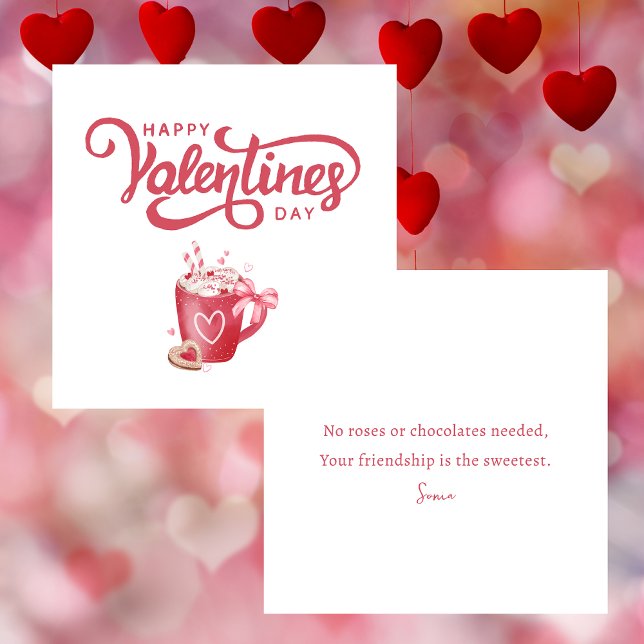 Simple Cute Girly Happy Valentine's Day Card (Creator Uploaded)