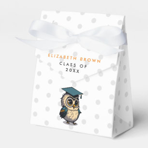Simple Cute Grad Back To School Owl Polka Dots Favour Box
