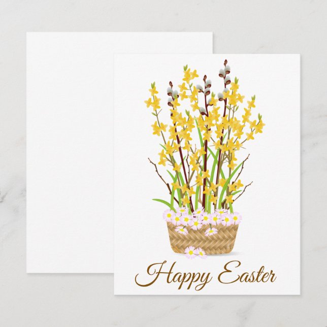 SIMPLE CUTE HAPPY EASTER CARDS (Front/Back)
