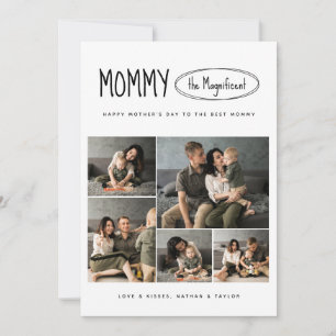 Simple Cute Happy Mother's Day Photo Collage Card