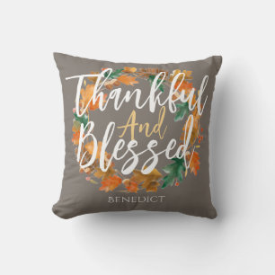  Simple Cute Happy Thanksgiving Pumpkin Fall Cushion