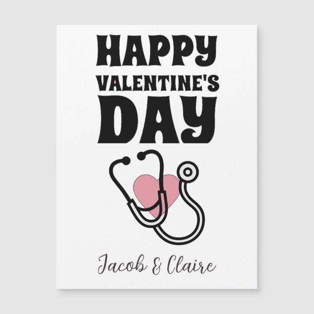 Simple Cute Heart Happy Valentines day Couple (Front)