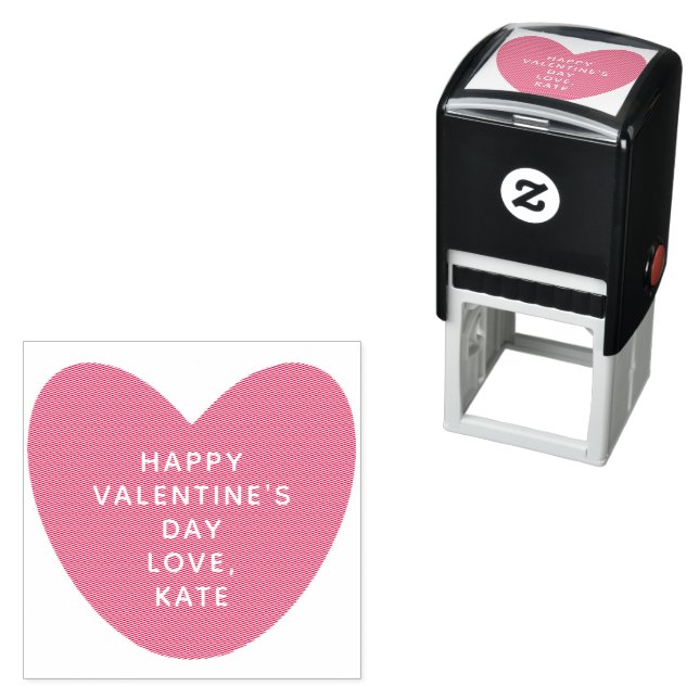 Simple cute heart personalised Valentine's Day Self-inking Stamp (In Situ)