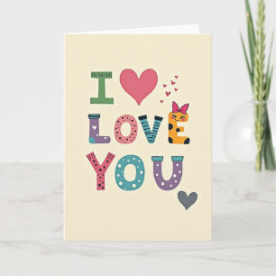 Simple Cute I Love You Card