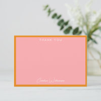 Simple Cute Modern Pink Orange Custom Shower Flat