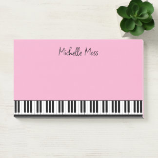 Simple Cute Musical Piano Keyboard Pink Post-it Notes