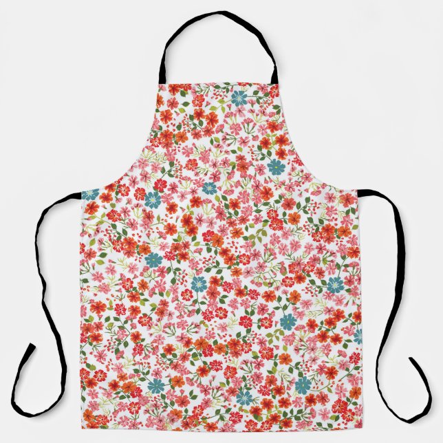 Simple cute pattern in small-scale flowers. High-c Apron (Front)