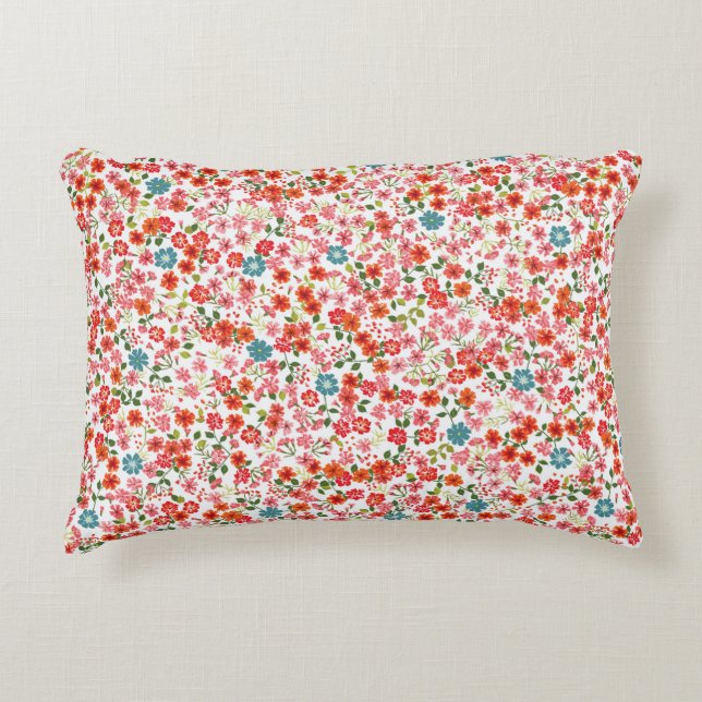 Simple cute pattern in small-scale flowers. High-c Decorative Cushion (Front)