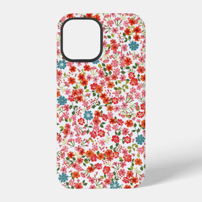 Simple cute pattern in small-scale flowers. High-c iPhone Case (Back)