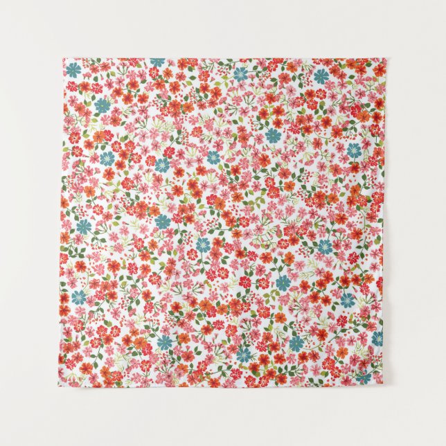 Simple cute pattern in small-scale flowers. High-c Tapestry (Front)