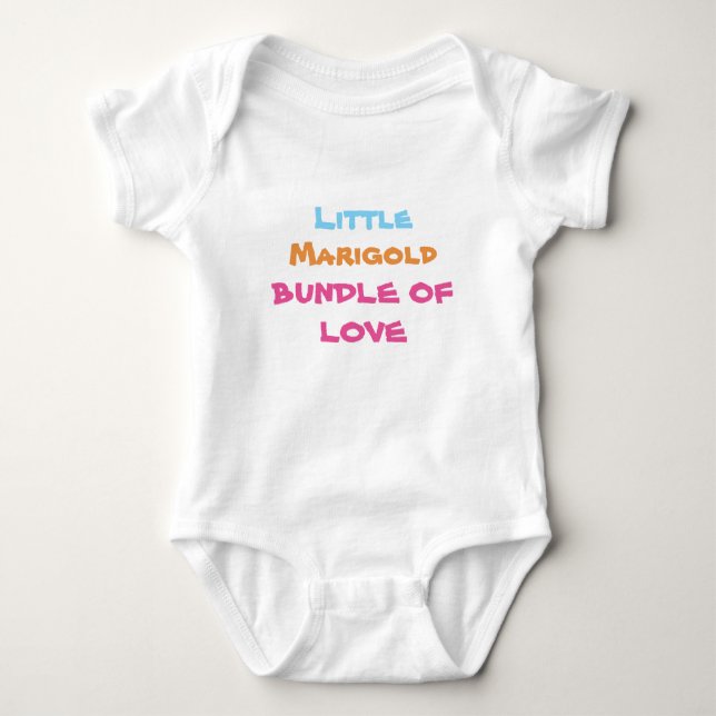 Simple & Cute Personalised 'Bundle of Love' White Baby Bodysuit (Front)