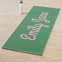 Simple Cute Pink and Green Script Personalised