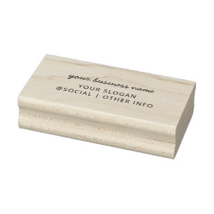 Simple Cute Script Promotional Business Rubber Stamp