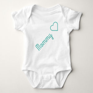 Simple & cute text "mummy" baby bodysuit
