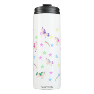 Simple Cute Unicorn rainbow seamless pattern Thermal Tumbler