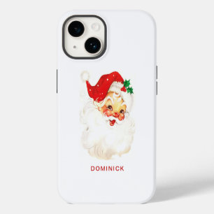 Simple Cute Vintage Santa Claus Christmas iPhone 14 Case