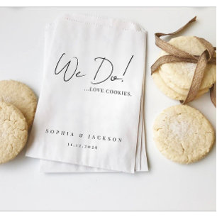 Simple Cute Wedding Quote We Do Black Text Favour Bag