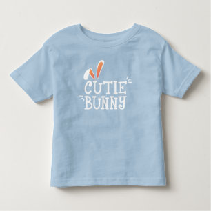 Simple Cutie Bunny Easter Typography T-Shirt