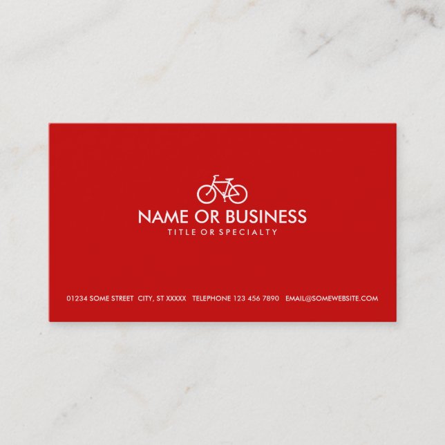 simple cycles (colour customisable) business card (Front)