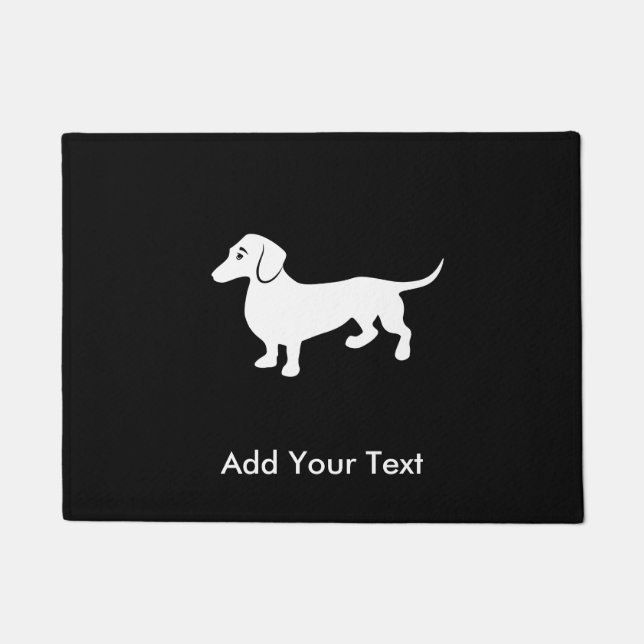 Simple Dachshund Customisable Doormat (Front)