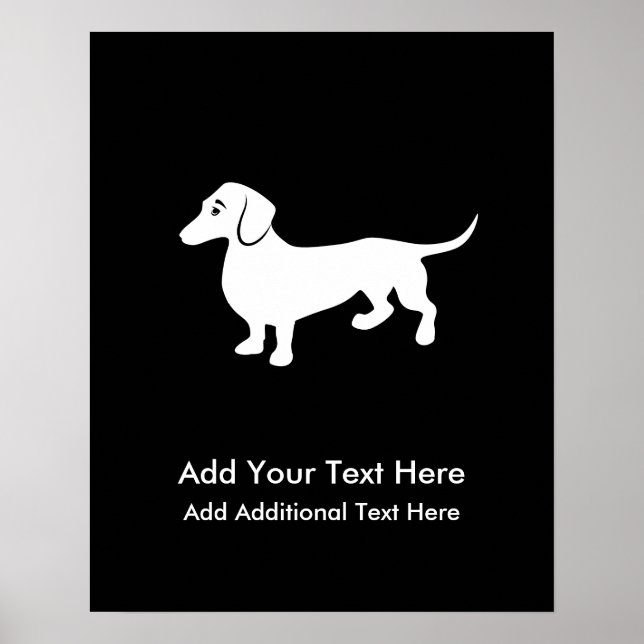 Simple Dachshund Customizable Poster (Front)