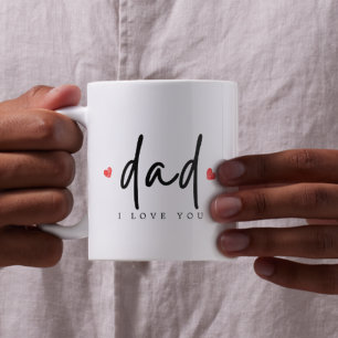 Simple Dad I Love You Mum Mother's Day Birthday Coffee Mug