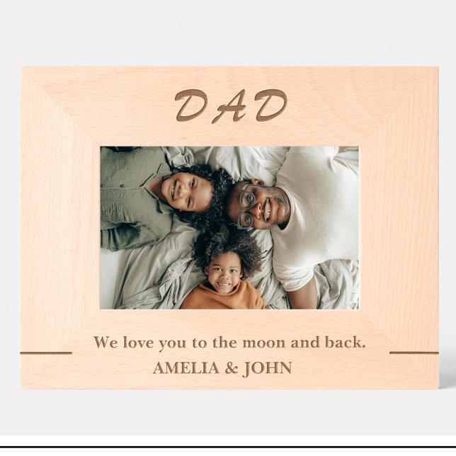Simple Dad Quote Custom Wood Picture Frames (Creator Uploaded)