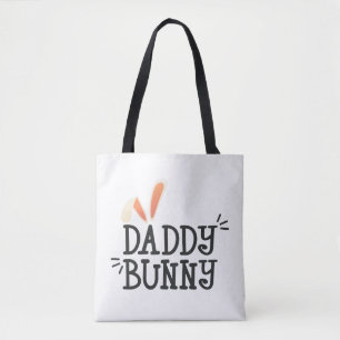 Simple Daddy Bunny Easter Typography   Tote Bag