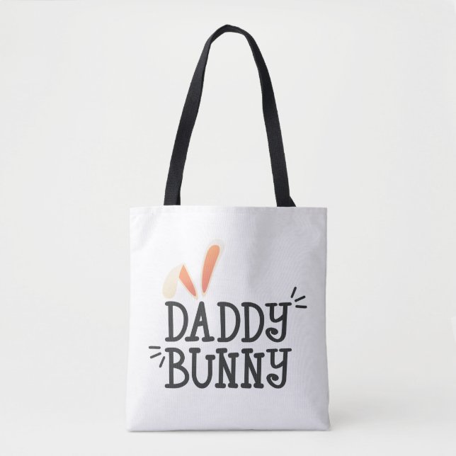 Simple Daddy Bunny Easter Typography | Tote Bag (Front)